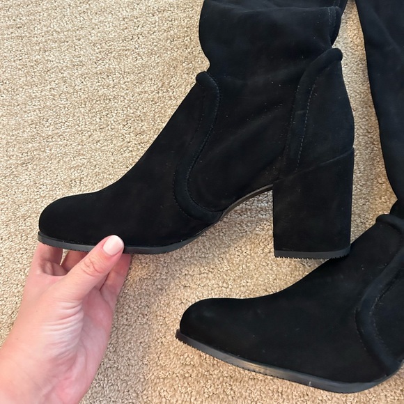 NEW Stuart Weitzman Lamd Over The Knee Suede Tie Boot - Picture 8 of 15